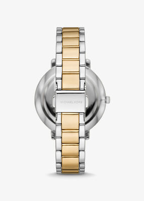 michael kors pyper pav two tone logo watch