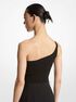 Stretch Viscose Asymmetric Bodysuit