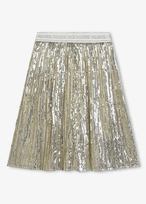 Sequined Pleated Skirt