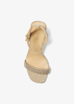 Carrie Embellished Glitter Chain-Mesh Sandal