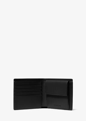 michael kors hudson pebbled leather billfold wallet