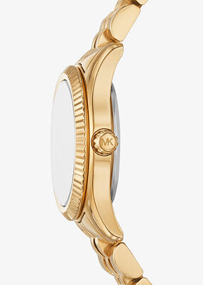 michael kors petite lexington pav gold tone watch