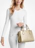 Marilyn Medium Metallic Saffiano Leather Satchel