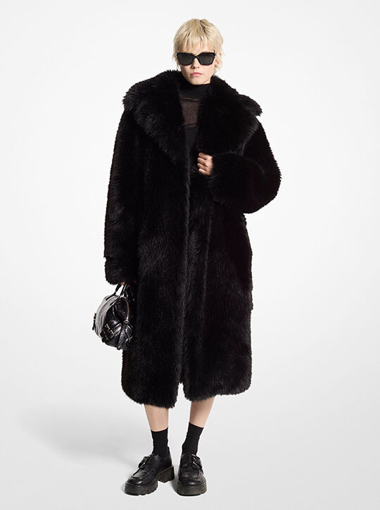 michael kors faux fur coat