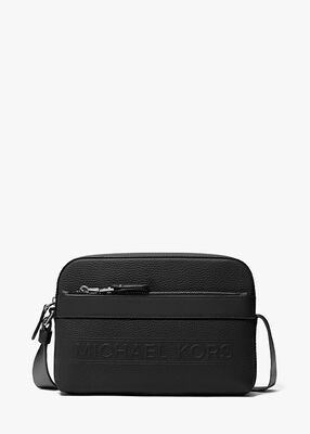 michael kors hudson pebbled leather utility crossbody bag