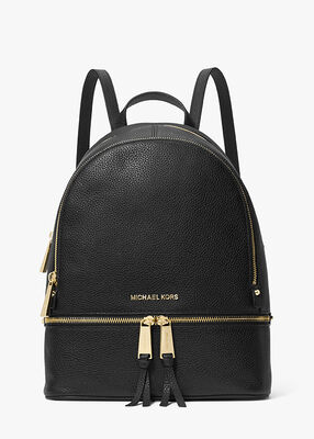 michael kors rhea medium leather backpack