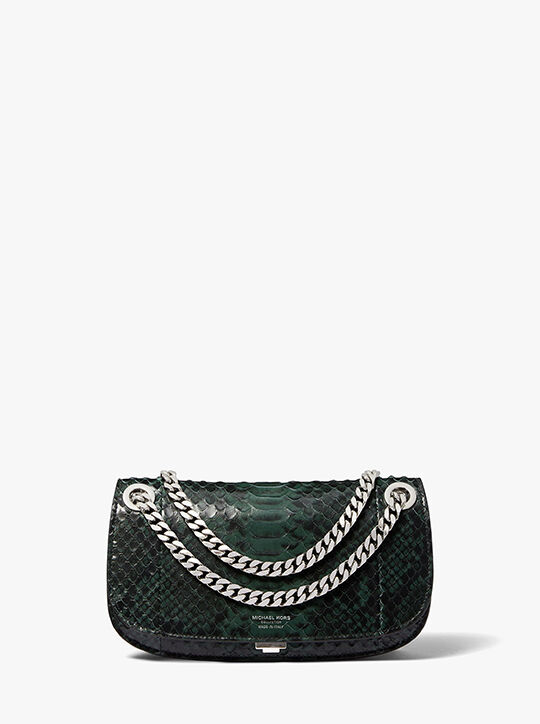 Christie Mini Python Embossed Leather Envelope Bag