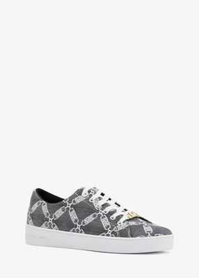 michael kors keaton empire logo jacquard sneaker