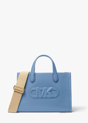 Gigi Small Embossed Leather Messenger Bag