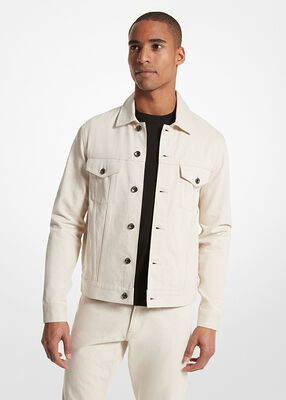 michael kors cotton blend trucker jacket