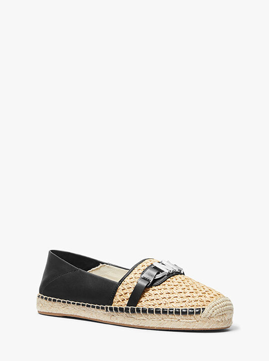 Ember Leather and Straw Espadrille