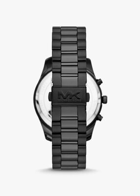 michael kors oversized lexington black tone watch