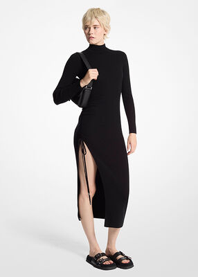 michael kors stretch wool ruched dress