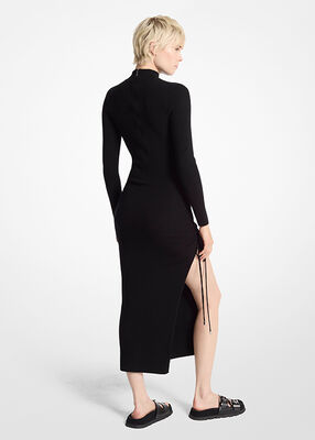 michael kors stretch wool ruched dress