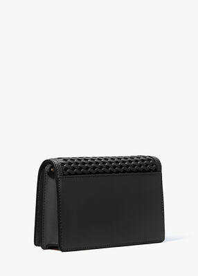 Jet Set Medium Woven Leather Crossbody Bag