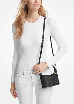 michael kors wythe small pebbled leather crossbody bag