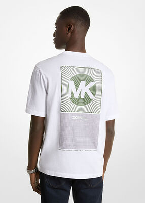 michael kors graphic logo cotton t shirt