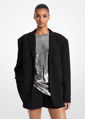 michael kors oversized crepe blazer