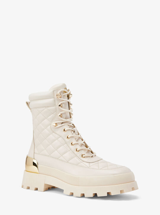 Rowan Quilted Leather Lace-Up Boot