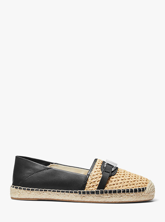 Ember Leather and Straw Espadrille