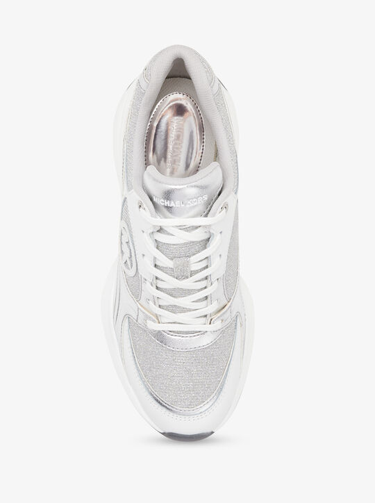 Zuma Metallic and Glitter Chain-Mesh Trainer