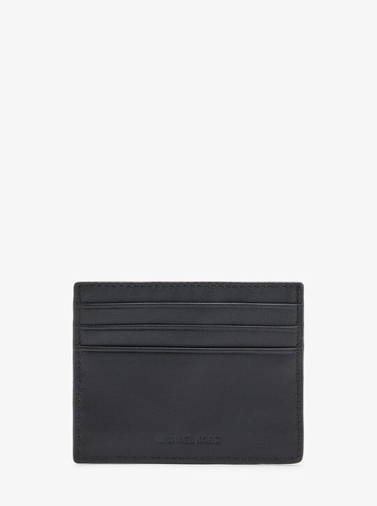 Varick Leather Tall Card Case