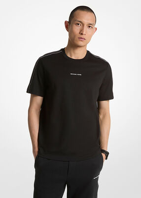 michael kors logo tape cotton t shirt