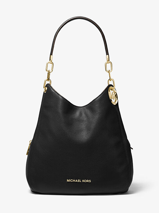 Lillie Large Pebbled Leather Shoulder Bag