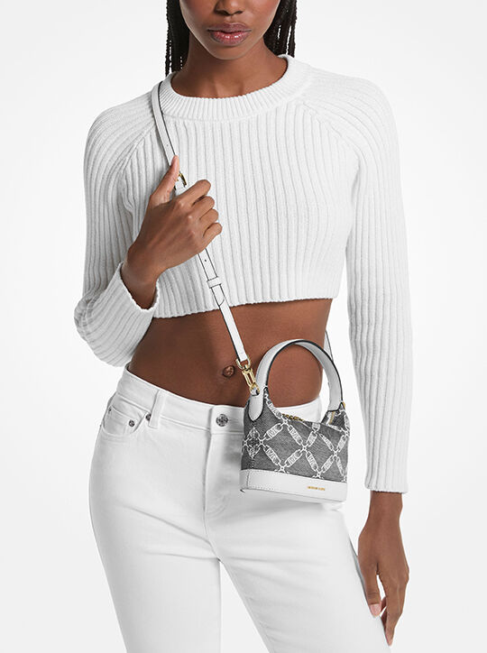 Wythe Small Empire Logo Jacquard Crossbody Bag