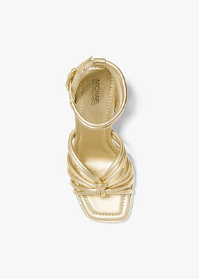 Astra Metallic Leather Sandal