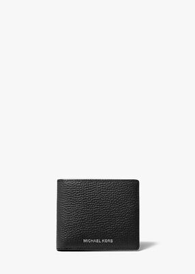 Hudson Pebbled Leather Slim Billfold Wallet