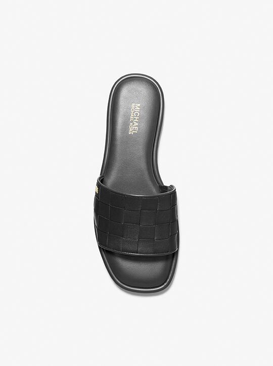 Hayworth Woven Leather Slide Sandal