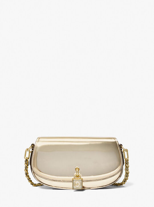 Mila Small Metallic Leather Shoulder Bag