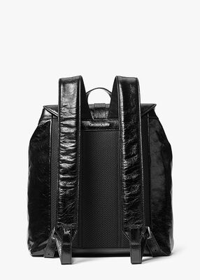 michael kors darrington large crackled leather backpack