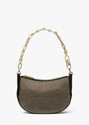 Kendall Small Embellished Suede Shoulder Bag