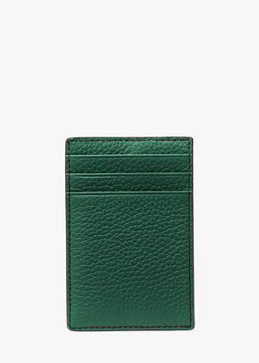 michael kors hudson pebbled leather card case