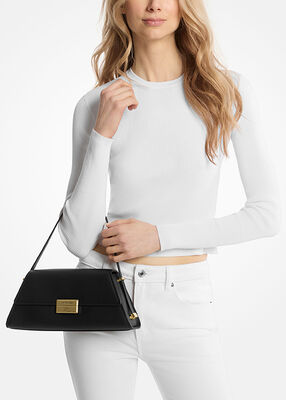 michael kors ludlow medium leather shoulder bag