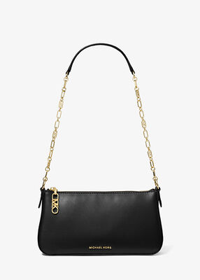 michael kors empire medium leather chain link pochette