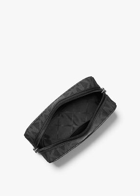 michael kors brooklyn recylced nylon and logo zip pouch