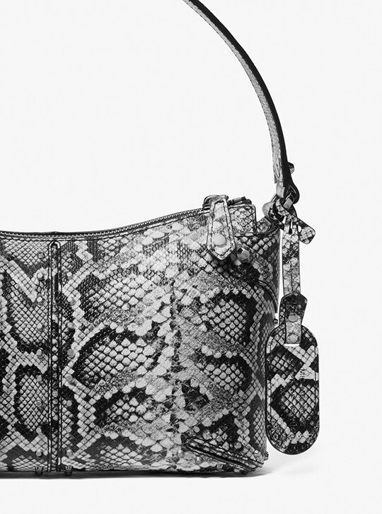 Astor Large Studded Snake Embossed Leather Shoulder Bag | Michael 