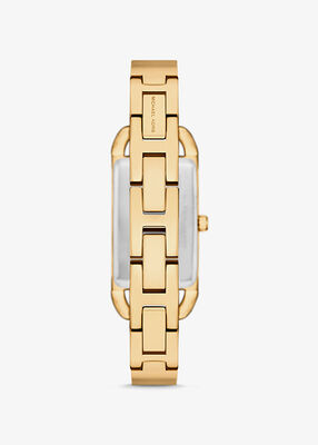 michael kors mini empire pav gold tone bangle watch