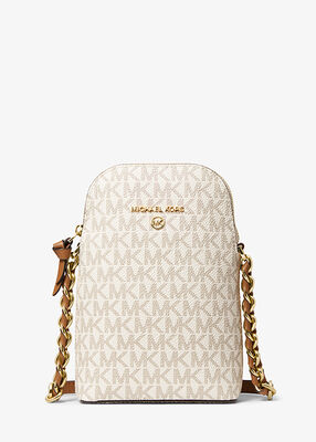 michael kors small logo smartphone crossbody bag