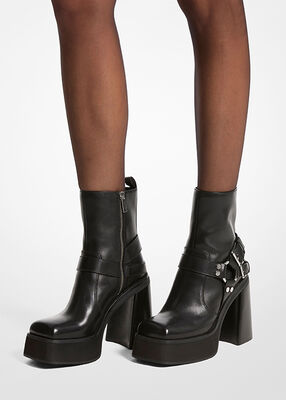 Crosby Leather Platform Moto Boot