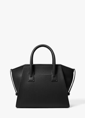 Avril Small Leather Top-Zip Satchel