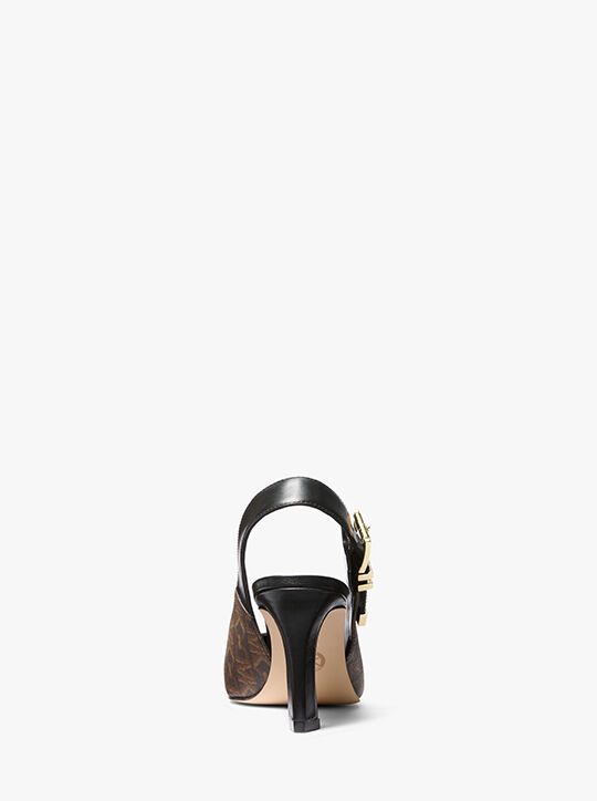 michael kors darrington empire monogram slingback pump