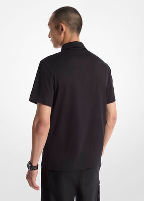 Cotton Zip Polo Shirt