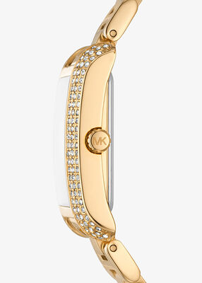 Mini Emery Pavé Gold Tone Watch