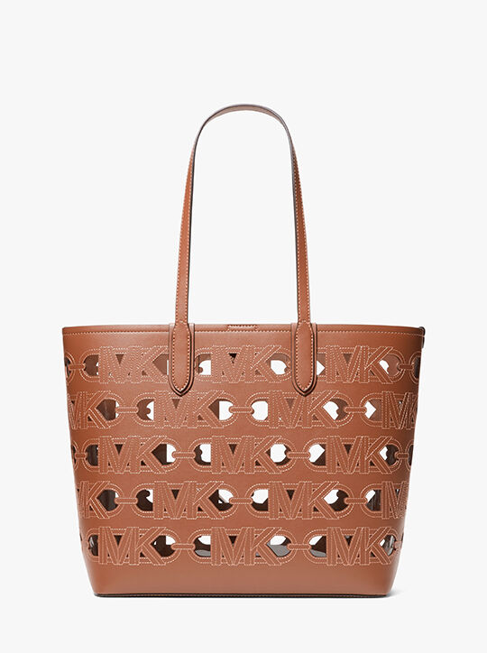 Eliza Large Perforated Empire Logo Tote Bag