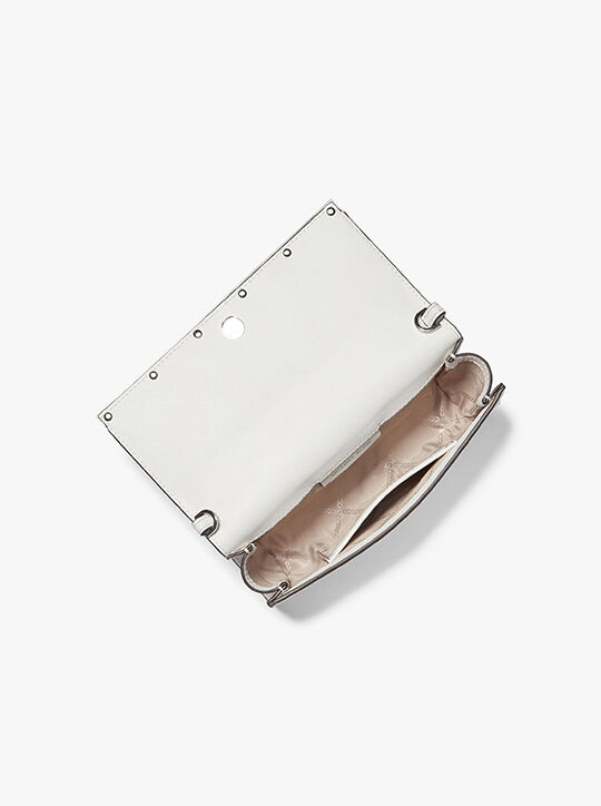 Mona Large Saffiano Leather Clutch