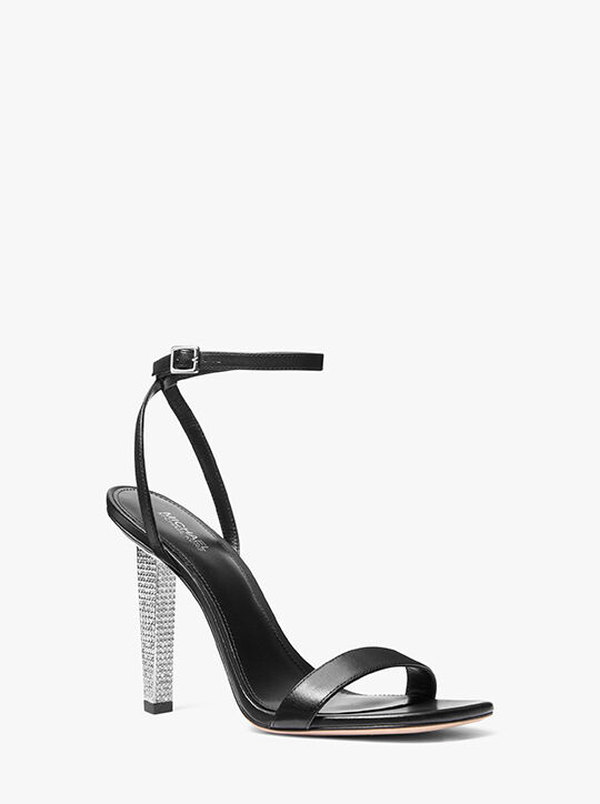 michael kors halle leather sandal